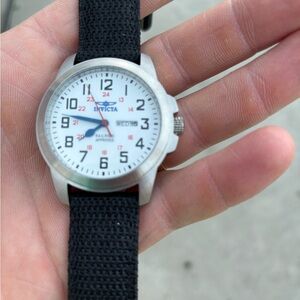 Invicta White Dial Black Strap Smartwatch